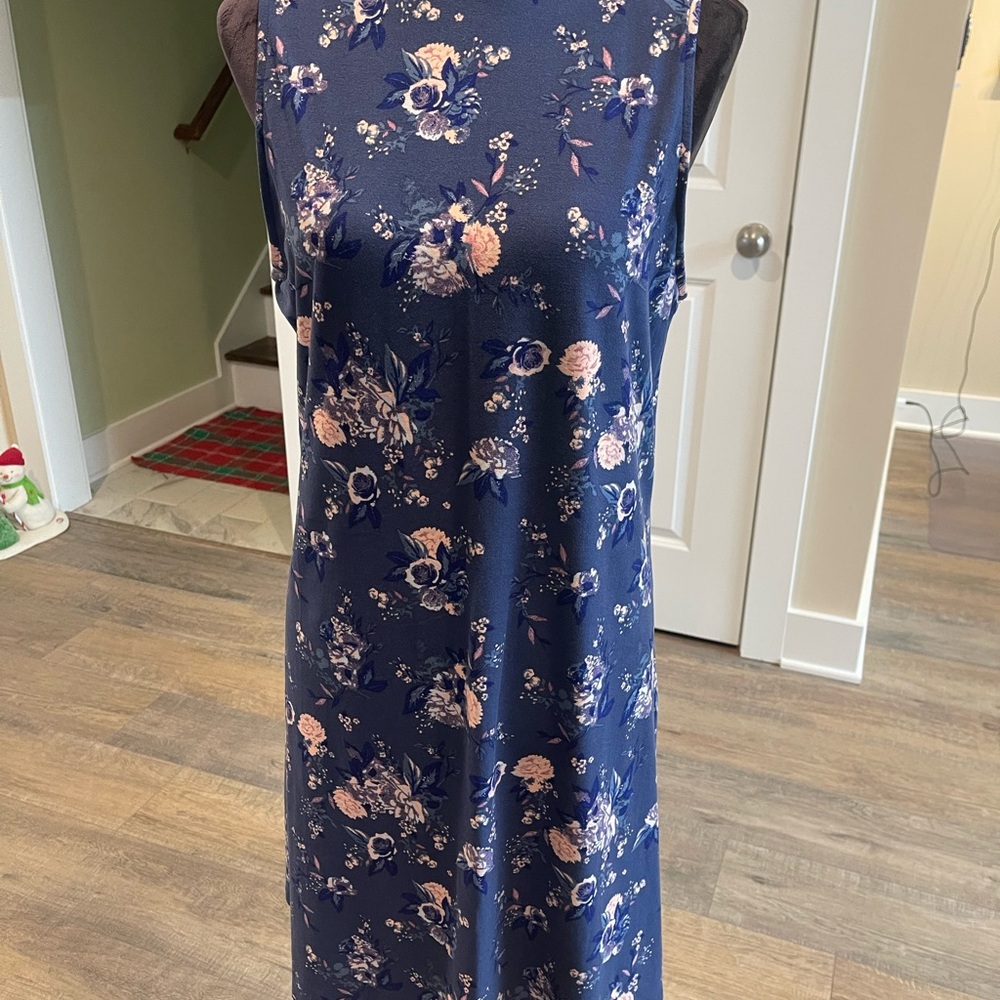 Mudd Navy Floral Midi Dress